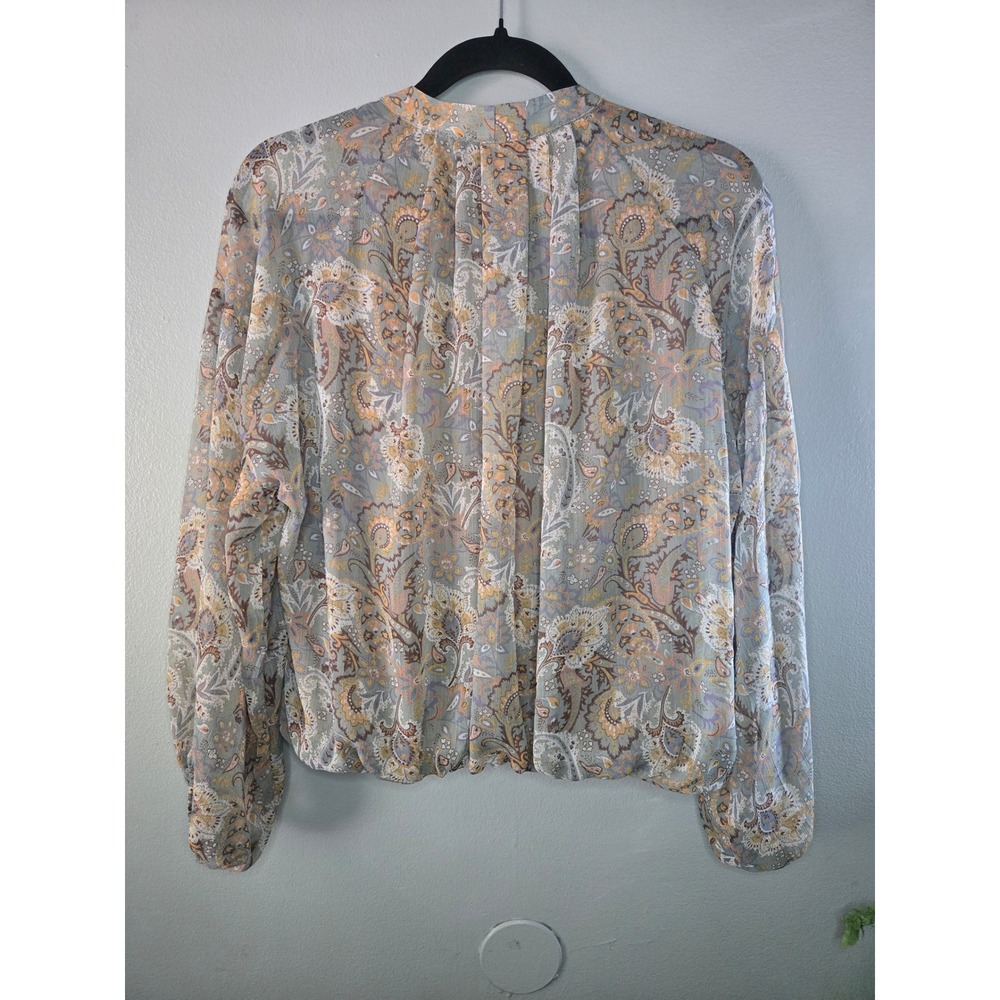 Dress Forum Boho Paisley Blouse Flowy Peasant Top Lightweight Festival Medium - Picture 11 of 11